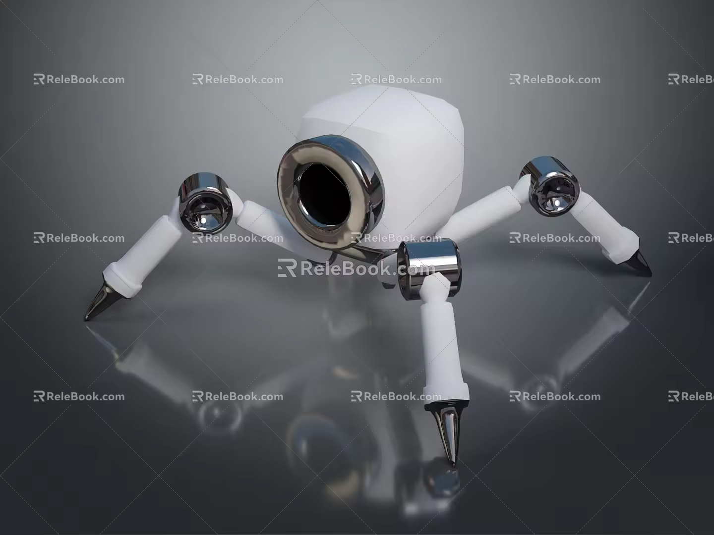 Robot Spider Robot Mecha Spider Science Fiction Spider Mechanical Spider Battery Spider Tower Defense 3d model