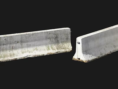 Concrete Road Curbs As Essential Components For Roadway Safety Infrastructure 3d model