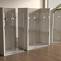 Contemporary Shower Sauna Cabins With Glass Doors Wooden Floor Plant And Window Interior Room