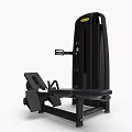 Black Strength Training Fitness Machine with Adjustable Seat Backrest and Footplate for Leg Workout