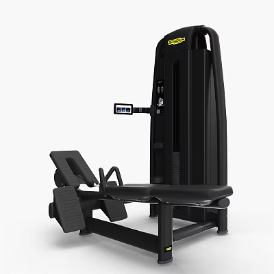Black Strength Training Fitness Machine with Adjustable Seat Backrest and Footplate for Leg Workout 3d model