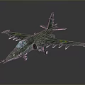 Green Camouflage Military Aircraft Model With Brazilian Wing Insignia And Landing Gear