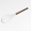 Stainless Steel Whisk With Wooden Handle For Kitchen Baking And Cooking