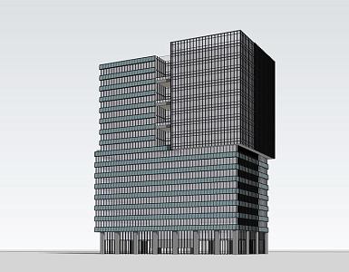 Modern style office building 3d model