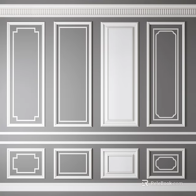 Gypsum Cornice Different Styles for Interior Wall Decoration Design Ideas 3d model 