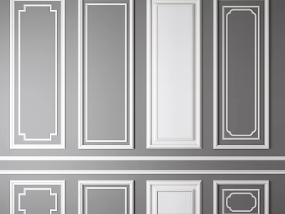 Gypsum Cornice Different Styles for Interior Wall Decoration Design Ideas 3d model