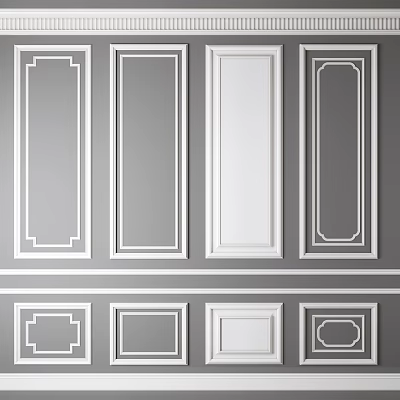 Gypsum Cornice Different Styles for Interior Wall Decoration Design Ideas 3d model