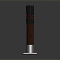 Stylish Wooden Structural Component With Metal Base Metal Rings And Side Handles