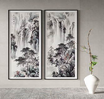 New Chinese Landscape Painting Decorative Painting 3d model