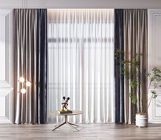 Modern Curtains 3d model