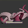 Open Book With Purple Cover And Pink Octopus Tentacles On Black Background With Reflection
