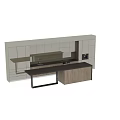 Modern Kitchen Interior Design With Stylish Cabinets And Island Counter Top