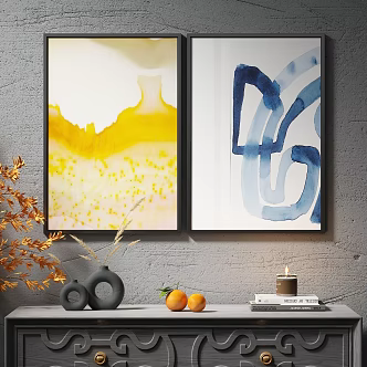 Modern Simple Abstract Painting Decorative Painting Art Painting Hanging Painting 3d model