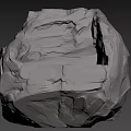 Abstract Rock Sculpture Carving With Textured Surface And Irregular Folded Form 3d model