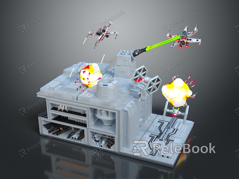 Star Wars Sci-Fi Fighter Tower Modern Tower Defense model