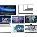 Projection Curtain Projector Projection Combination 3d model