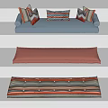 Modern sofa cushion sofa cushion pillow combination 3d model