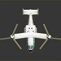 Detailed White Model Airplane Featuring Blue Red Details Two Propellers And Transparent Cockpit