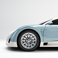 Modern sports car Bugatti sports car 3d model