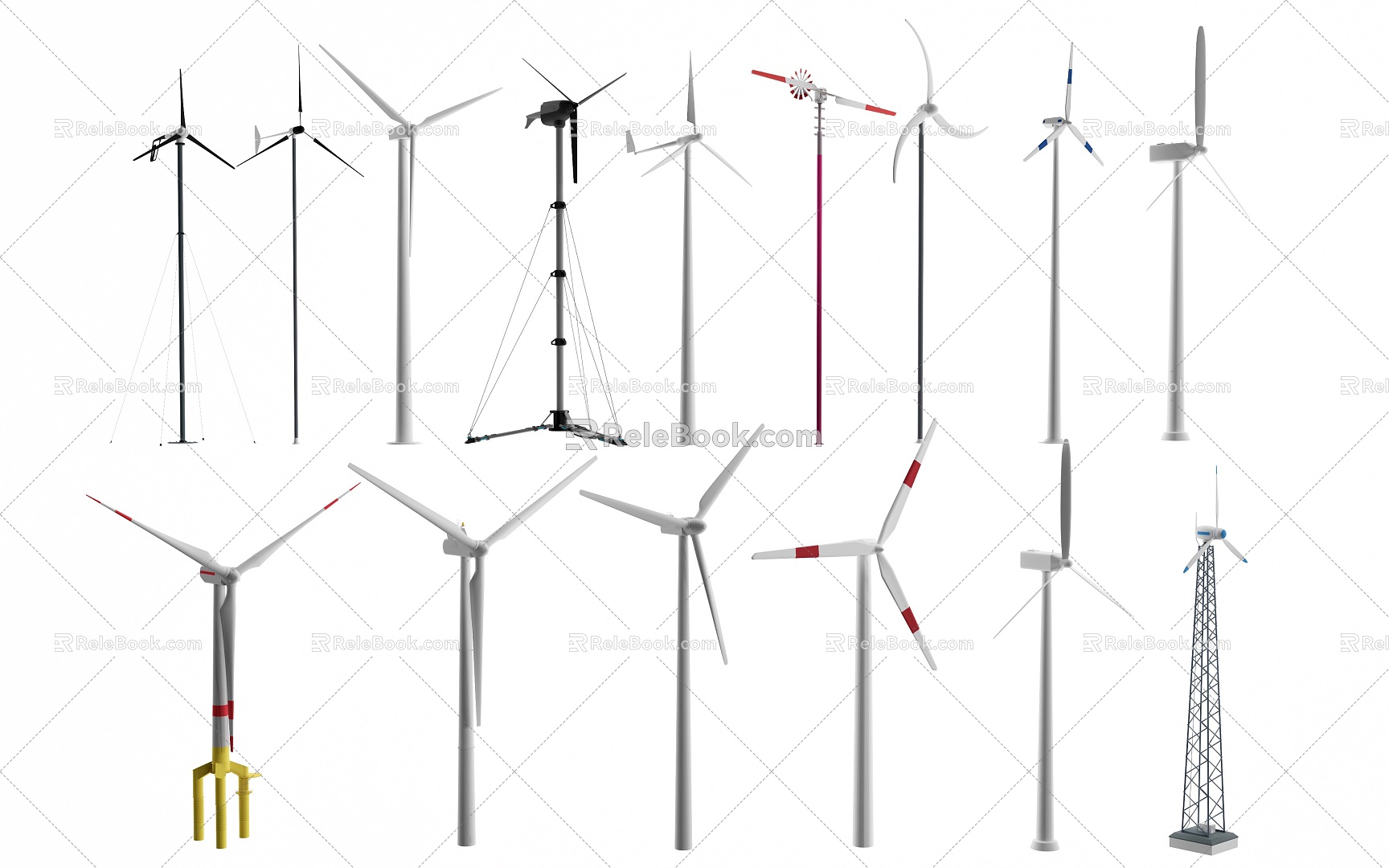 Wind turbine big windmill 3d model