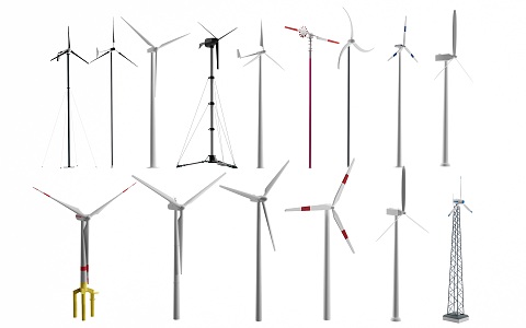 Wind turbine big windmill 3d model