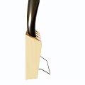 Modern Kitchen Knife Set With Black Handles In Wooden Block Holder