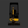 Yellow SANY 5018 Small Excavator With Black Cab And Crawler Tracks