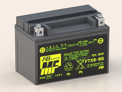 Sealed Lead Acid Battery 12V 9.0Ah FTX9 BS MF Recyclable Industrial Equipment 3d model
