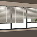 Modern venetian blinds curtain window 3d model