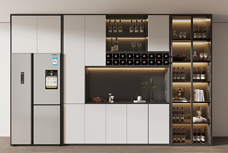 Modern Wine Cabinet 3d model