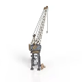 Industrial Tower Crane Equipment with Heavy Duty Metal Boom and Stable Base Structure