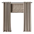 Beige Linen Pleated Curtains For Modern Window Treatment And Home Decor
