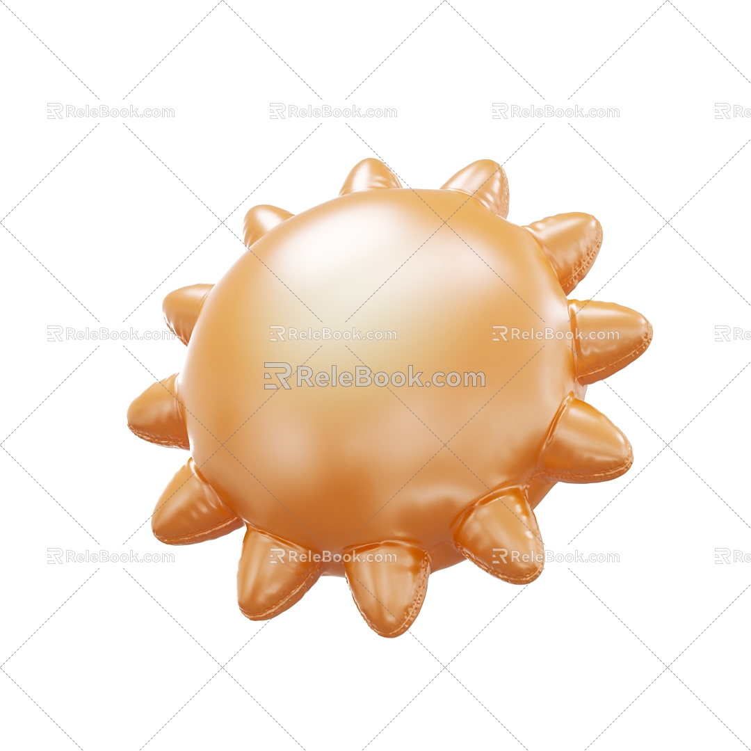 Sun balloon decorations inflatable toys 3d model