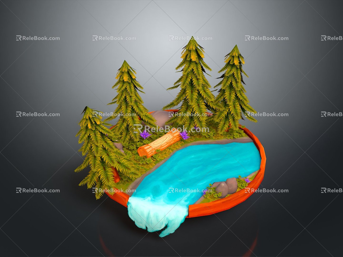 Lake Lake Water Surface River River Realistic model