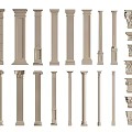 Roman Columns Featuring Various Classical Architectural Designs And Decorative Capitals 3d model