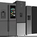 Modern Refrigerators in Various Styles With Stainless Steel Finish and Water Dispenser for Contemporary Kitchen