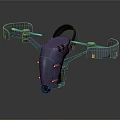 Modern Blue Quadcopter Drone With Sleek Design Camera And Professional Sensors