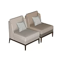 Modern Single Sofa 3d model