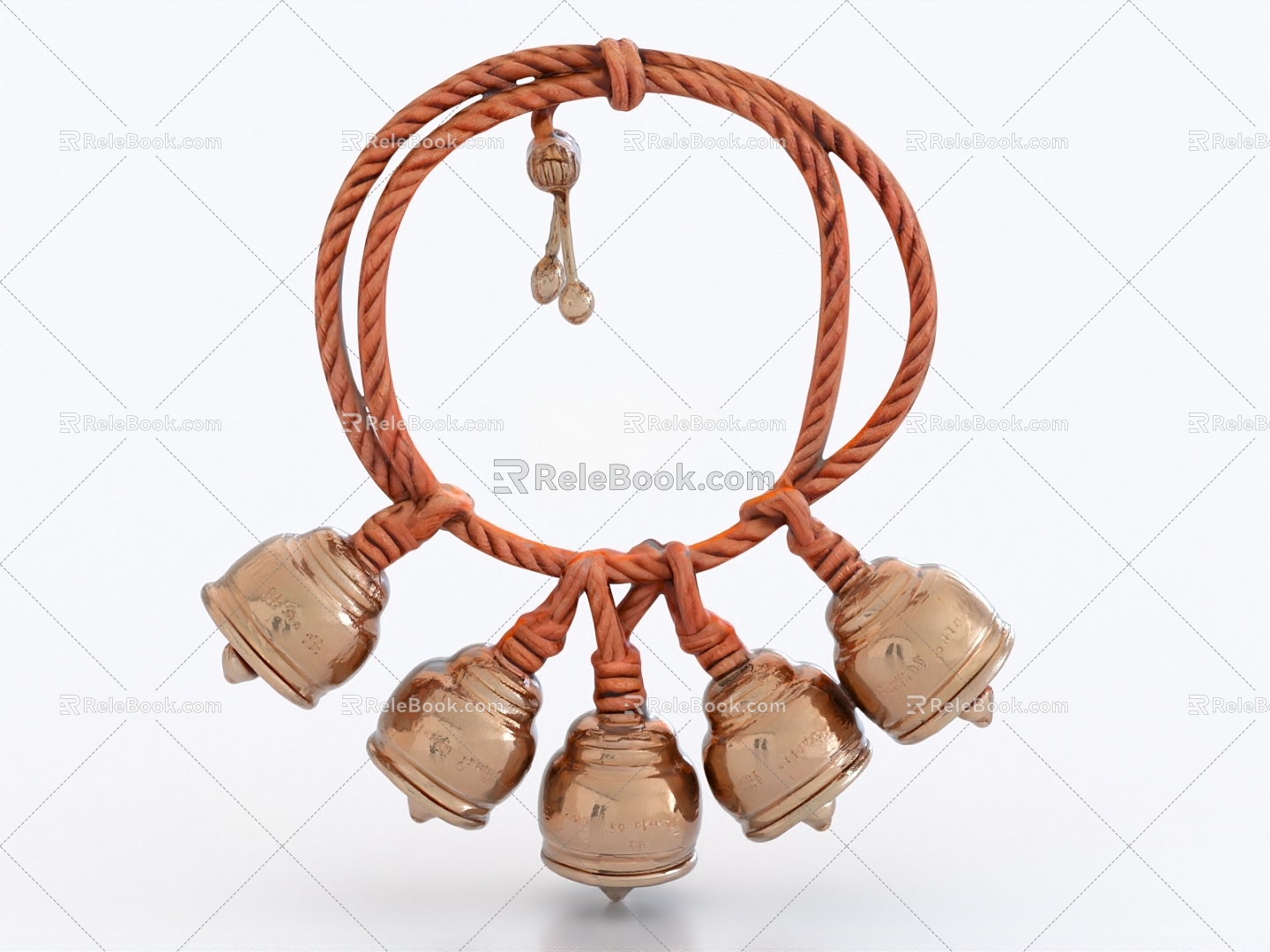 Bell Necklace Bracelet Jewelry Hanging Accessories 3d model