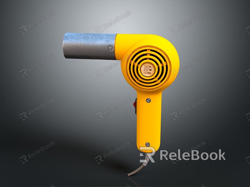 Hair dryer barber cooler PBR game items model