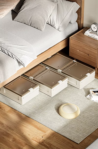 Decorative Ornament Set With Under Bed Storage Drawers And Organizer Boxes 3d model