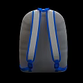 Adidas White Canvas Backpack Featuring Blue Logo And Zipper Details