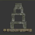 Ancient Style Multi Layered Stone Structure With Surrounding Stone Blocks 3d model