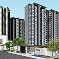 Modern Residential Community Design With High Rise Buildings Green Areas And Road Layout