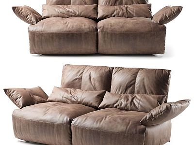 Modern Multi-Person Sofa Two-Person Sofa Casual Sofa Living Room Sofa Leather Sofa Corner Sofa 3d model