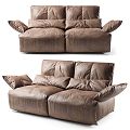 Modern Multi-Person Sofa Sofa Two-Person Sofa Casual Sofa Living Room Sofa Leather Sofa Corner Sofa 3d model