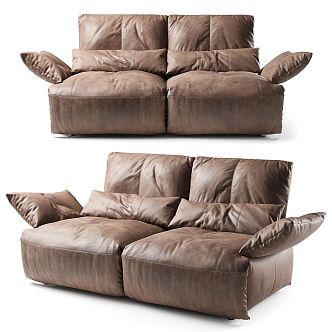 Modern Multi-Person Sofa Two-Person Sofa Casual Sofa Living Room Sofa Leather Sofa Corner Sofa 3d model