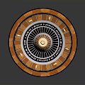 Architectural Circular Dome Structure With Wooden Decorative Frame And Golden Central Ornament
