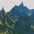 The shape of the mountain is very beautiful. The background of the majestic mountain is a group of mountains. The mountain peak is a mountain ridge. The natural mountain body 3d model