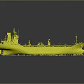 Oil Tanker Model With Detailed Red Orange Hull And Deck Equipment Display Base